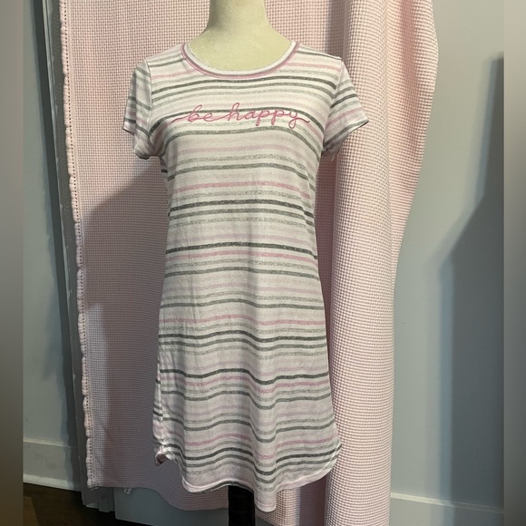 Laura Ashley Intimates & Sleepwear Laura Ashley Pink Gray Striped